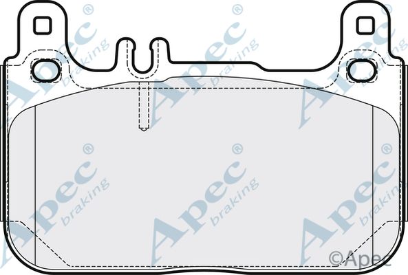 APEC BRAKING stabdžių trinkelių rinkinys, diskinis stabdys PAD2053